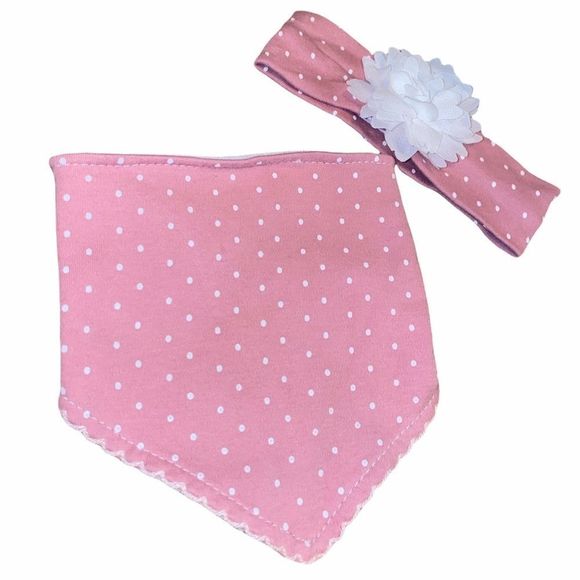 3/$15 Matching bib & bow floral set - Picture 1 of 6